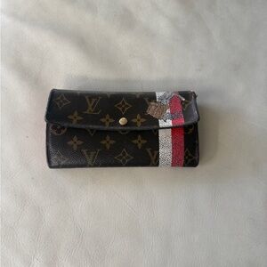 Louis Vuitton Monogram Wallet - Black, Red, and White